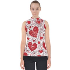 Be My Valentine Mock Neck Shell Top