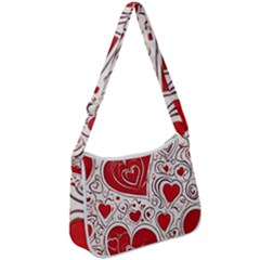 Be My Valentine Zip Up Shoulder Bag by pollyparadiseartshop