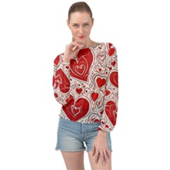 Be My Valentine Banded Bottom Chiffon Top