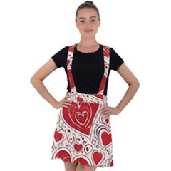 Be My Valentine Velvet Suspender Skater Skirt