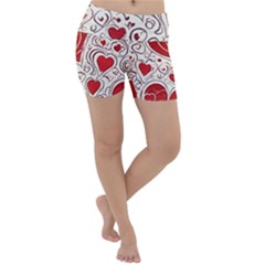 Be My Valentine Lightweight Velour Yoga Shorts by pollyparadiseartshop