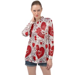 Be My Valentine Long Sleeve Satin Shirt