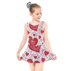 Be My Valentine Kids  Skater Dress Swimsuit