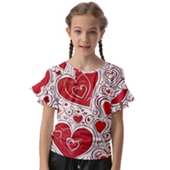 Be My Valentine Kids  Cut Out Flutter Sleeves by pollyparadiseartshop