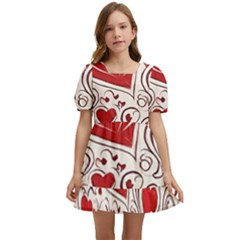 Be My Valentine Kids  Short Sleeve Dolly Dress