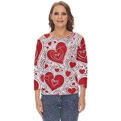 Be My Valentine Cut Out Wide Sleeve Top