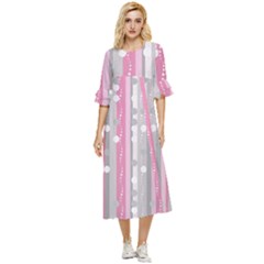 Candy Double Cuff Midi Dress