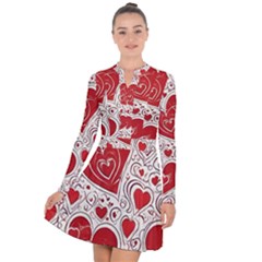 Be My Valentine Long Sleeve Panel Dress