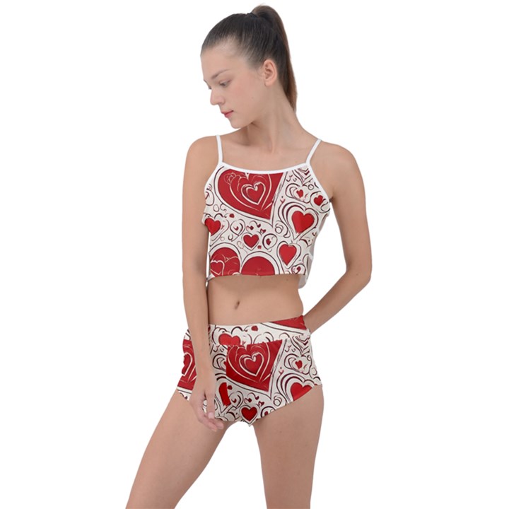 Be My Valentine Summer Cropped Co-Ord Set