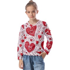 Be My Valentine Kids  Long Sleeve T-shirt With Frill 