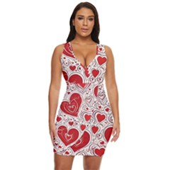 Be My Valentine Draped Bodycon Dress