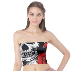 Roses And Skulls Tube Top