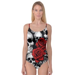 Roses And Skulls Camisole Leotard 