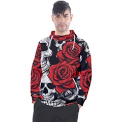 Roses And Skulls Men s Pullover Hoodie