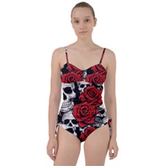 Roses And Skulls Sweetheart Tankini Set