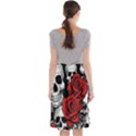 Roses and Skulls Midi Beach Skirt View2