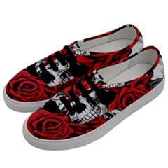 Roses And Skulls Men s Classic Low Top Sneakers