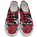 Roses and Skulls Women s Classic Low Top Sneakers View1