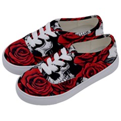 Roses And Skulls Kids  Classic Low Top Sneakers