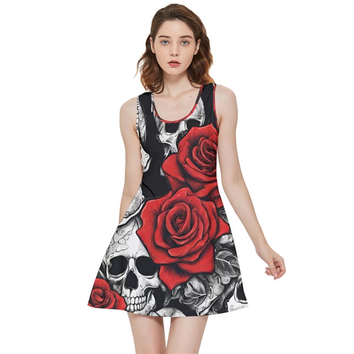 Roses and Skulls Inside Out Reversible Sleeveless Dress