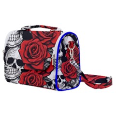 Roses And Skulls Satchel Shoulder Bag