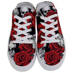 Roses And Skulls Half Slippers