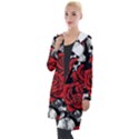 Roses and Skulls Hooded Pocket Cardigan View1