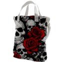 Roses and Skulls Canvas Messenger Bag View1