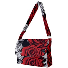 Roses And Skulls Full Print Messenger Bag (s)