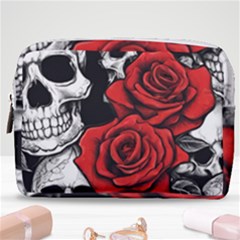 Roses And Skulls Make Up Pouch (medium)