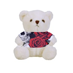 Roses And Skulls Full Print Cuddly Teddy Bear by pollyparadiseartshop