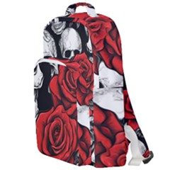 Roses And Skulls Double Compartment Backpack