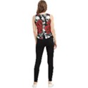 Roses and Skulls V-Neck Cropped Tank Top View2