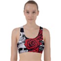 Roses and Skulls Back Weave Sports Bra View1