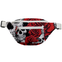 Roses And Skulls Fanny Pack