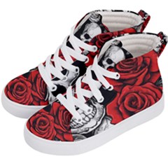 Roses And Skulls Kids  Hi-top Skate Sneakers