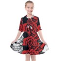 Roses and Skulls Kids  All Frills Chiffon Dress View1