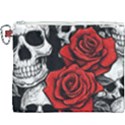 Roses and Skulls Canvas Cosmetic Bag (XXXL) View1