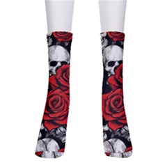 Roses And Skulls Crew Socks