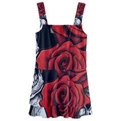 Roses And Skulls Kids  Layered Skirt Swimsuit