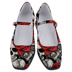 Roses And Skulls Women s Mary Jane Shoes by pollyparadiseartshop