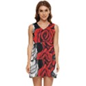 Roses and Skulls Tiered Sleeveless Mini Dress View1