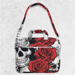 Roses And Skulls Macbook Pro 13  Shoulder Laptop Bag 