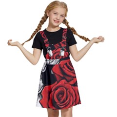 Roses And Skulls Kids  Apron Dress