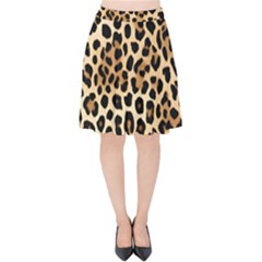 Leopard Velvet High Waist Skirt