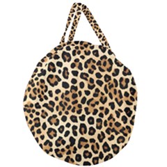 Leopard Giant Round Zipper Tote