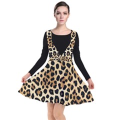 Leopard Plunge Pinafore Dress