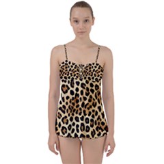 Leopard Babydoll Tankini Set