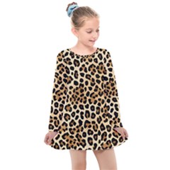 Leopard Kids  Long Sleeve Dress