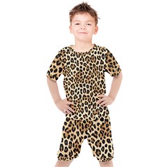 Leopard Kids  T-shirt And Shorts Set